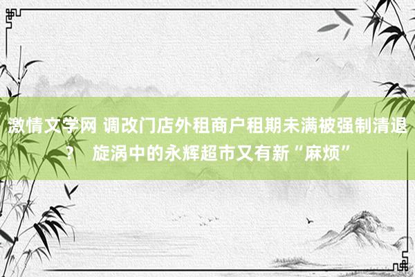 激情文学网 调改门店外租商户租期未满被强制清退？  旋涡中的永辉超市又有新“麻烦”